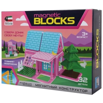 Конструктор Attivio Magnetic Blocks Pinky HB04001